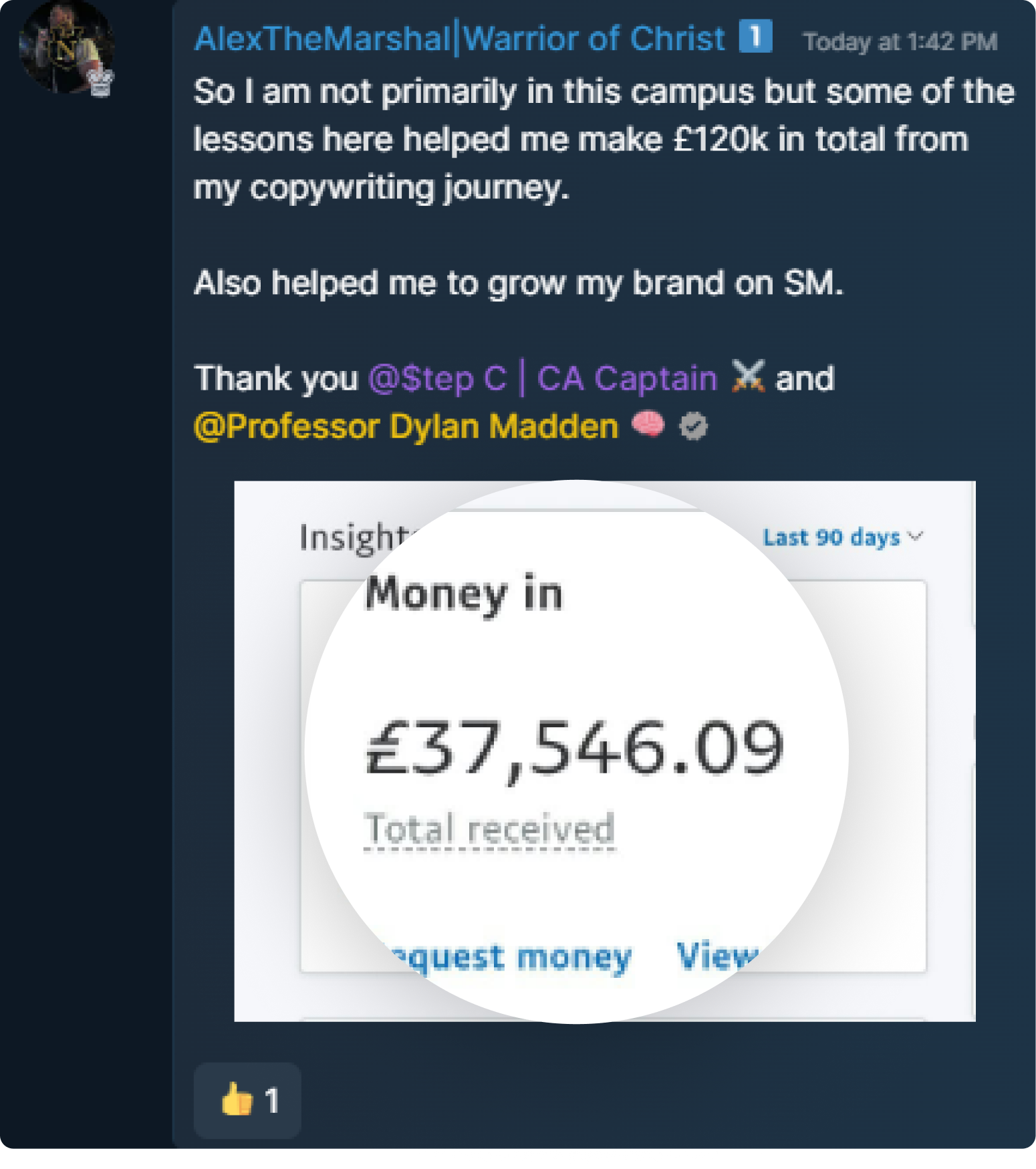 Testimonial Snapshot